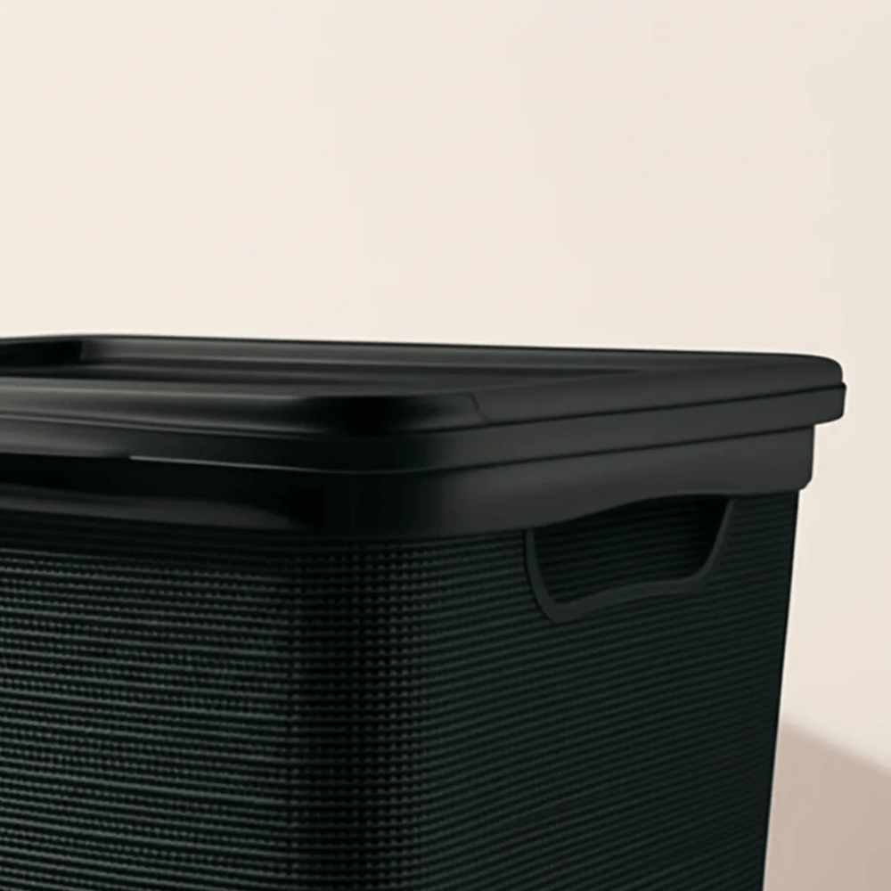 Cesto De Roupa Juta 45L Preto Jaguar