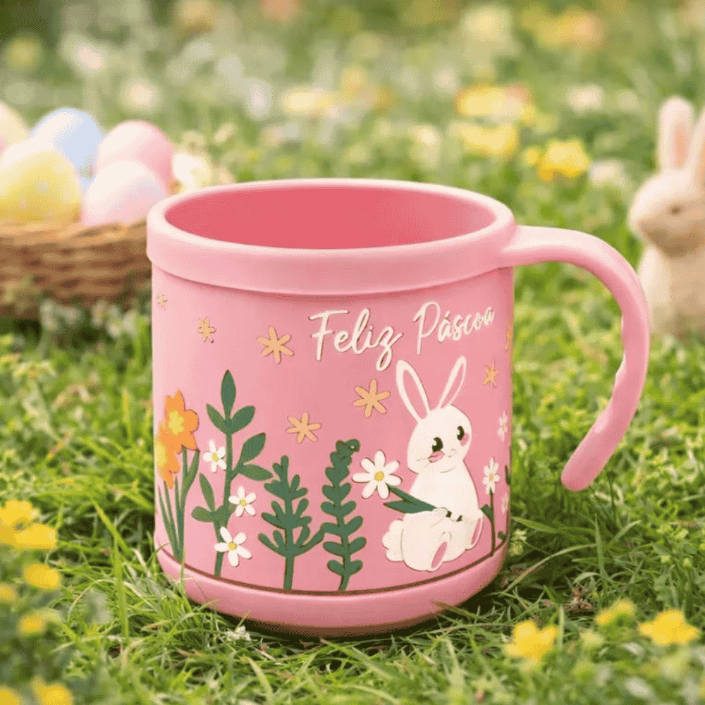 Caneca Infantil Decorada De Páscoa Multiart