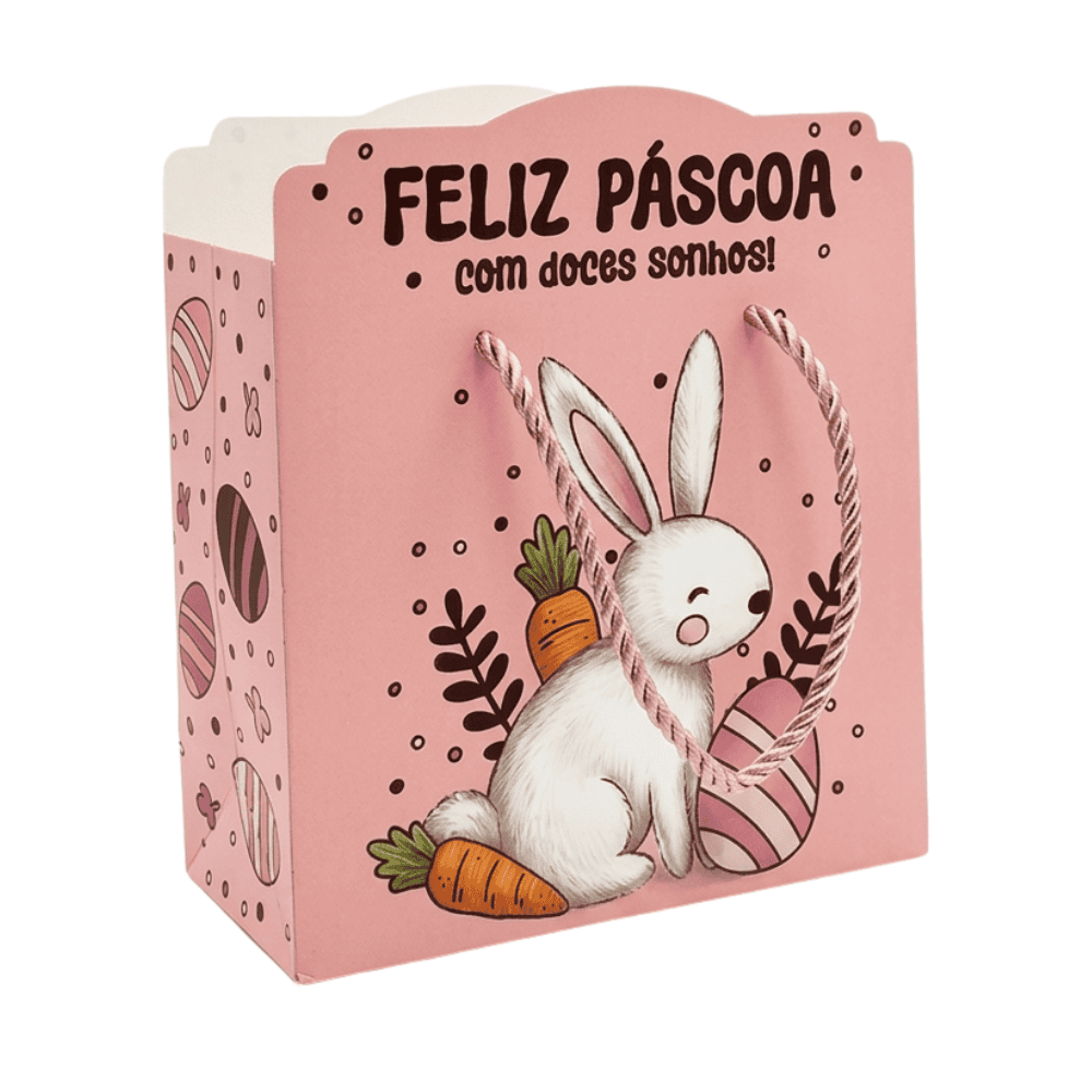 Sacola De Páscoa De Papel Multiart