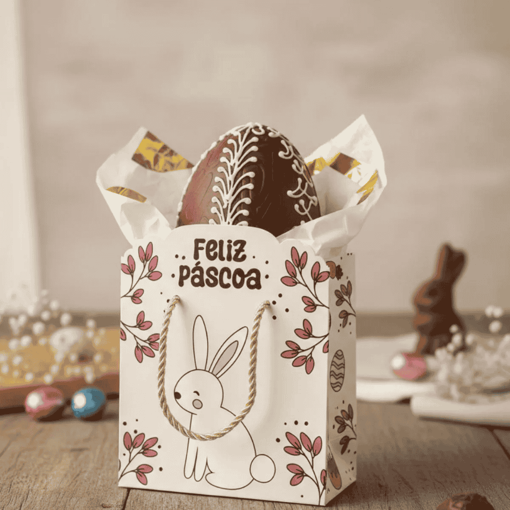 Sacola De Páscoa De Papel Multiart