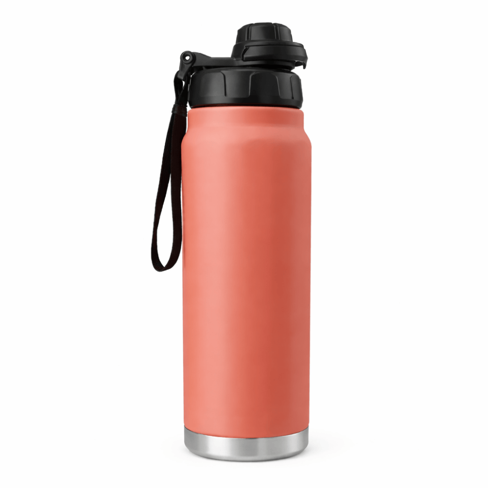 Garrafa Lisa Isotérmica 750ml com Alça Golden