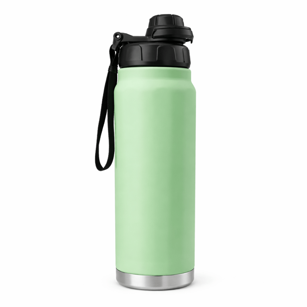 Garrafa Lisa Isotérmica 750ml com Alça Golden