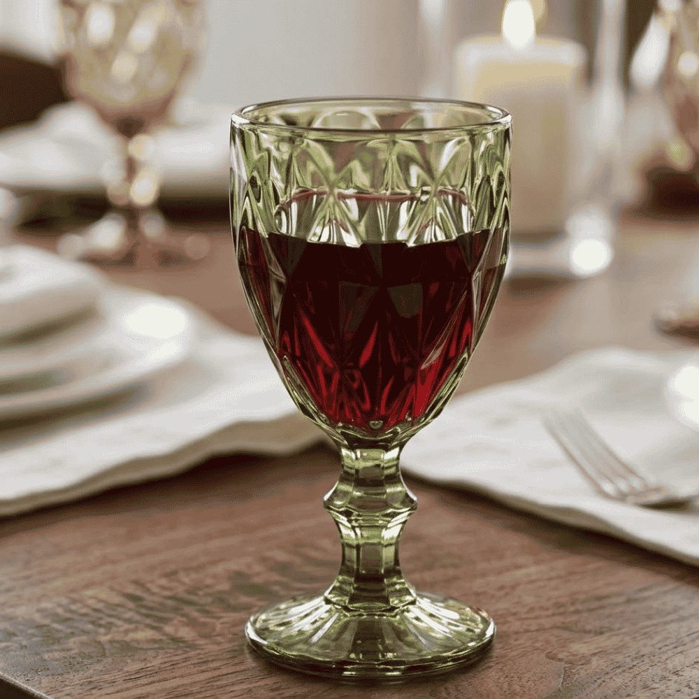 Taça Diamante Verde 260ml KeHome