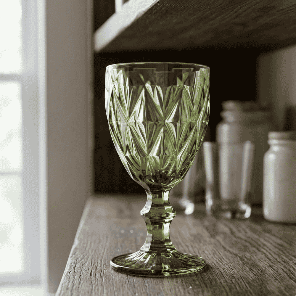 Taça Diamante Verde 260ml KeHome
