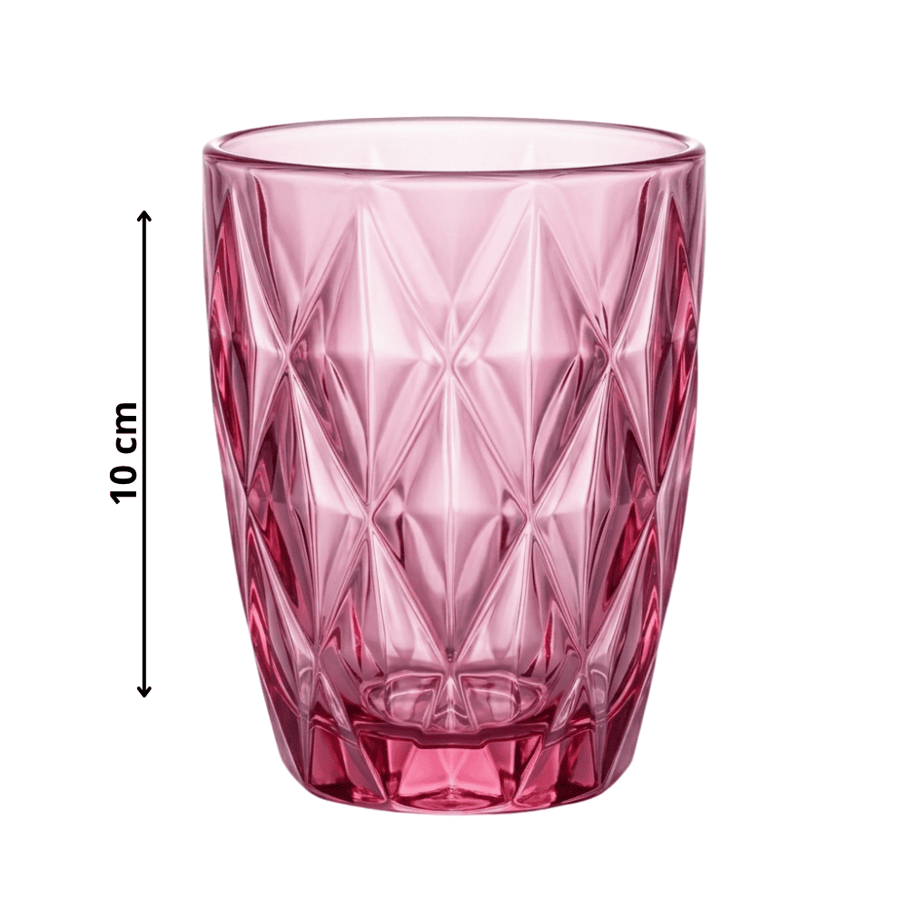 Copo Diamond Rosa 280Ml Kehome