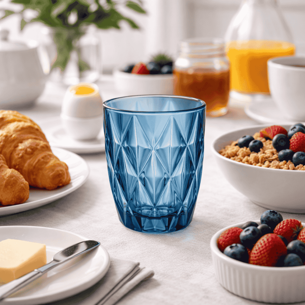 Copo Diamond Azul 280Ml Kehome