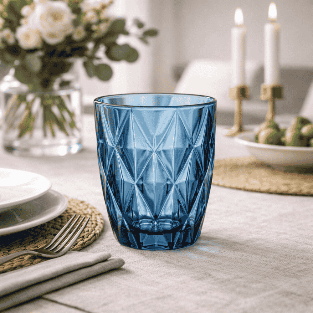 Copo Diamond Azul 280Ml Kehome