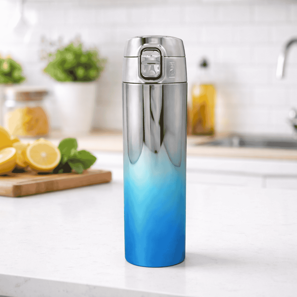 Garrafa Push Degradê 400ml Isotérmica Golden
