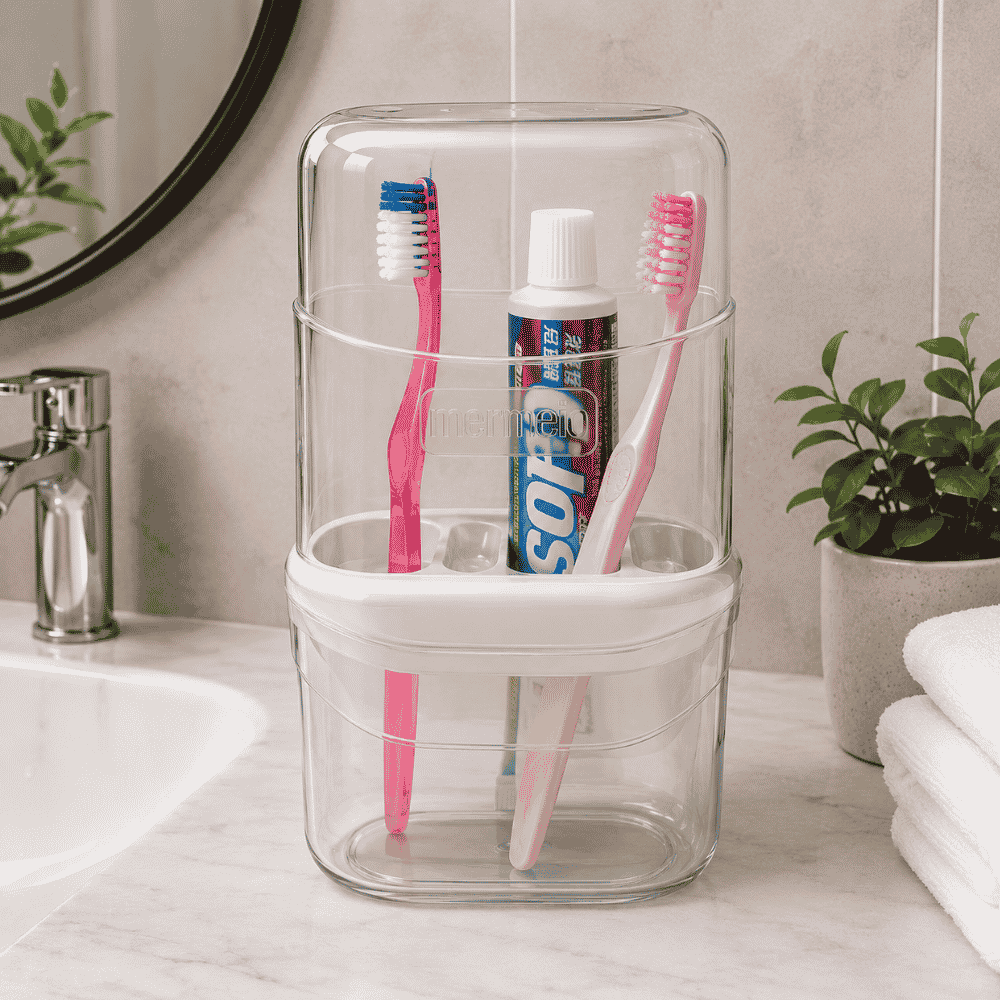 Porta Escova e Creme Dental 450ml Plasutil
