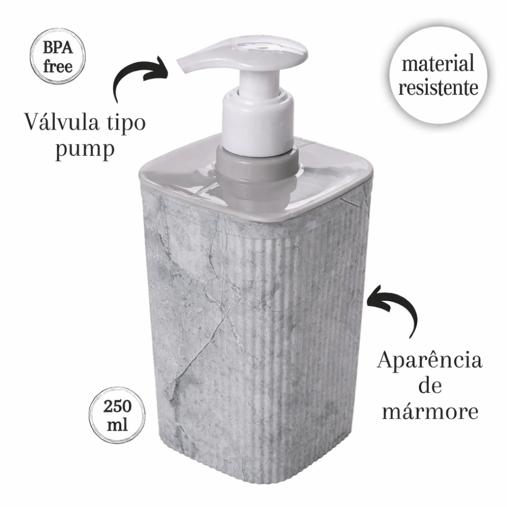 Porta Sabonete Líquido Classic Dec 250ml Plasutil