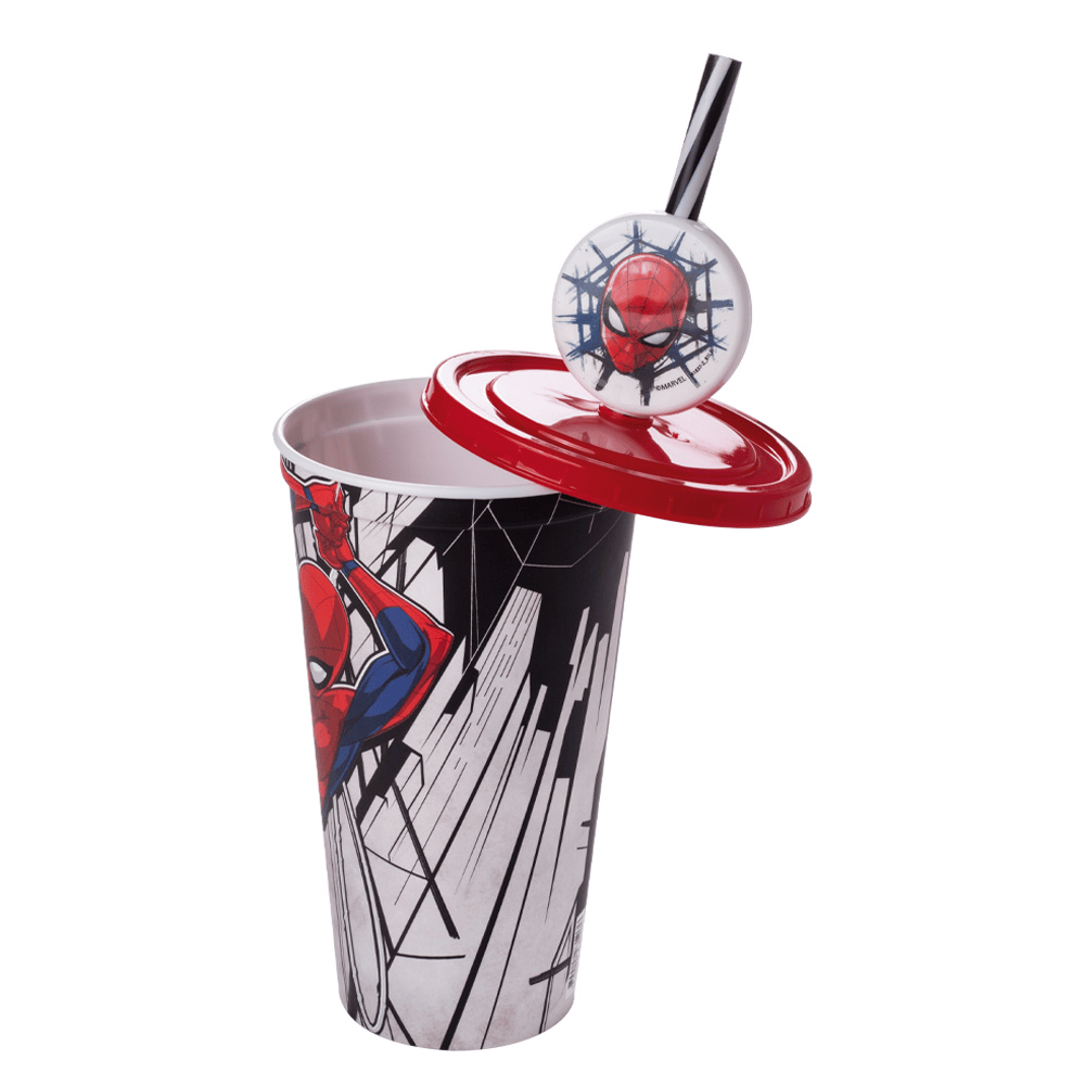 Copo Refri com Pin Homem-Aranha 500ml Plasutil