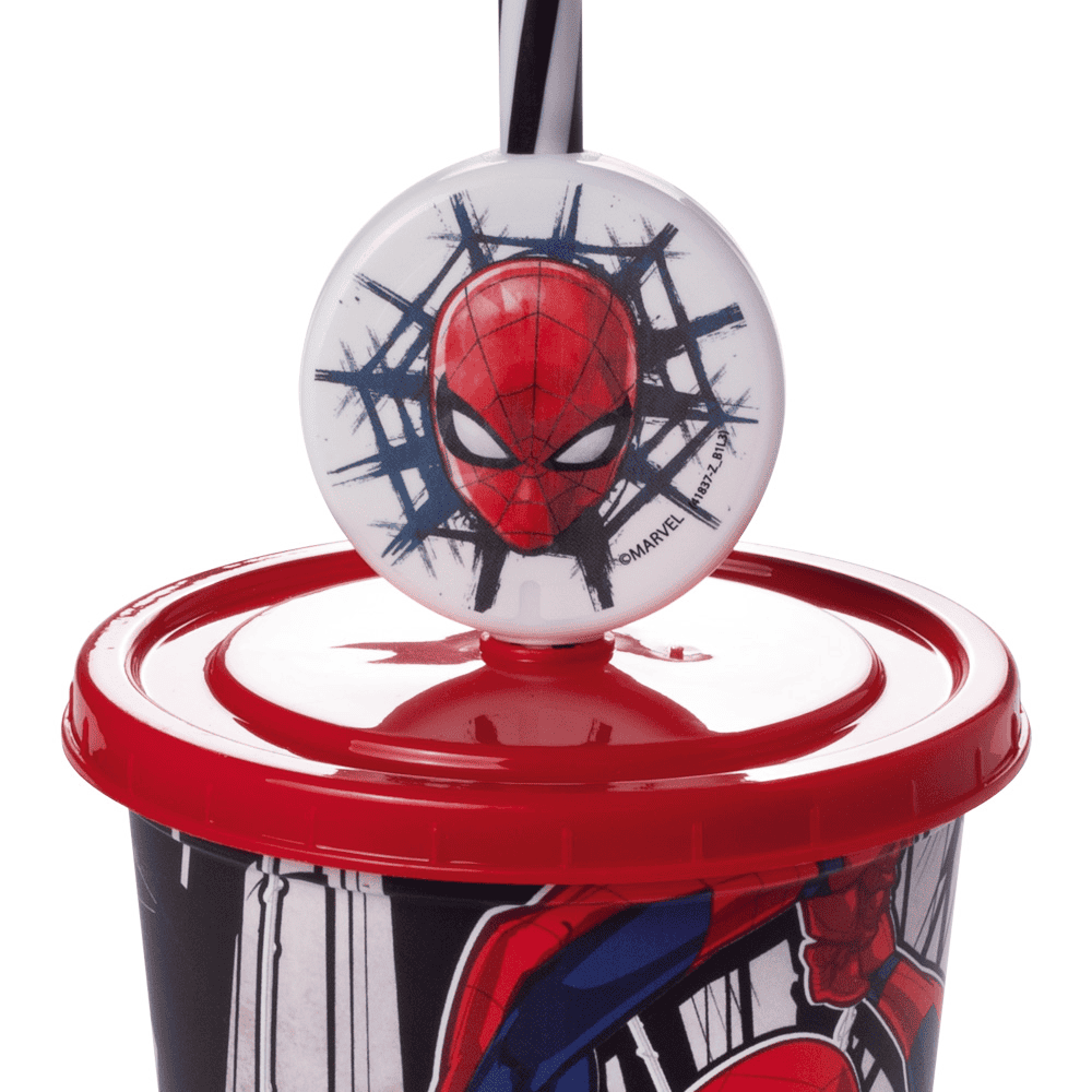Copo Refri com Pin Homem-Aranha 500ml Plasutil