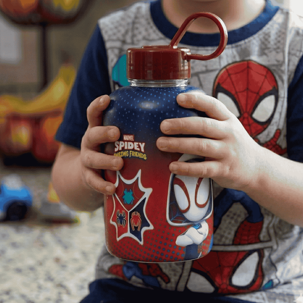 Garrafa Cilíndrica Spidey 280ml Plasutil