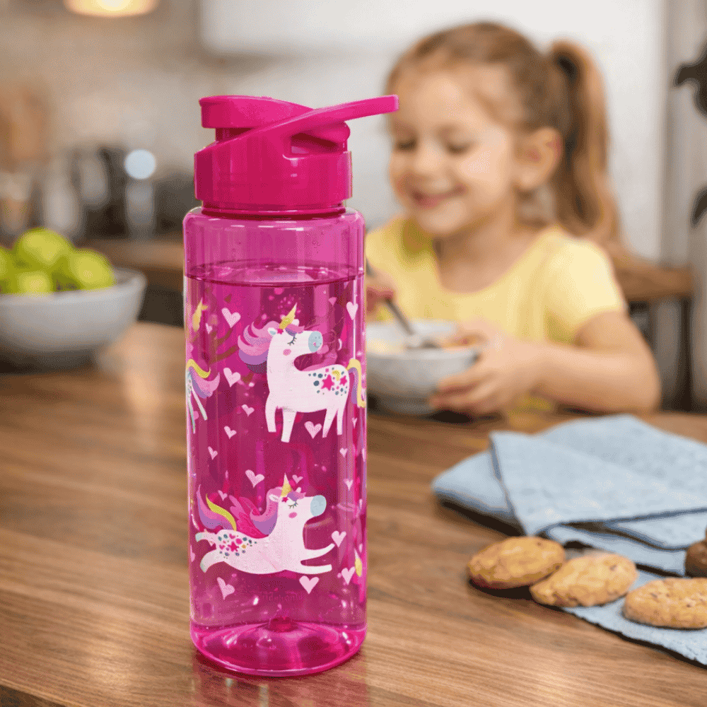 Squeeze Rosa 750ml Unicórnio Bandeirantes