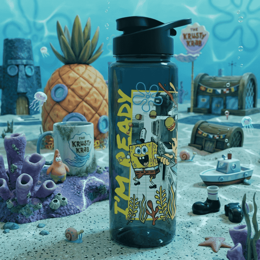 Squeeze Sport Fumê 750ml Bob Esponja Bandeirantes
