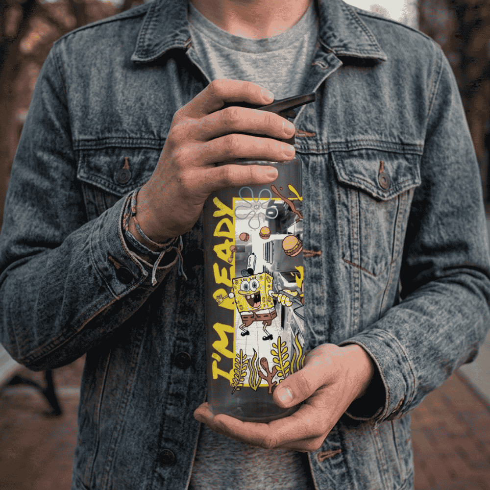 Squeeze Sport Fumê 750ml Bob Esponja Bandeirantes