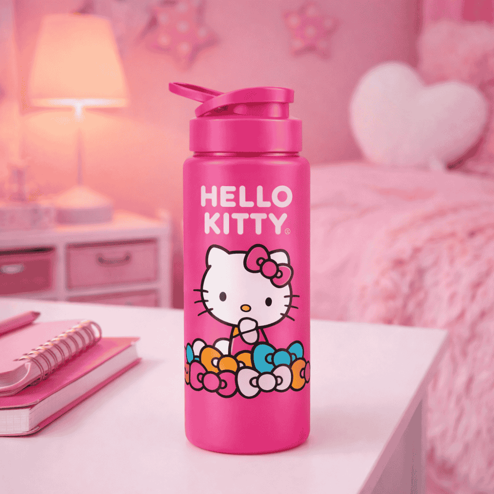 Squeeze Pink 750ml Hello Kitty Corações Bandeirantes