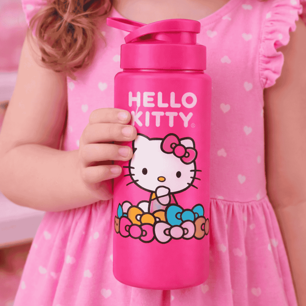 Squeeze Pink 750ml Hello Kitty Corações Bandeirantes