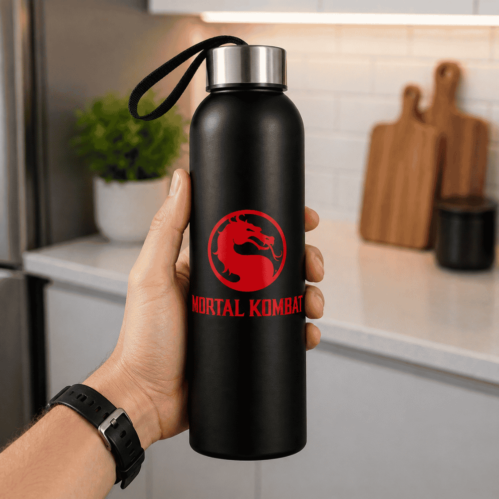 Squeeze Preto 800ml Mortal Kombat Bandeirantes