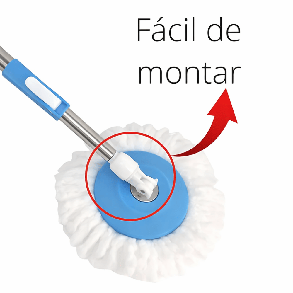Mop de Plástico com Esfregão 8L Chazak