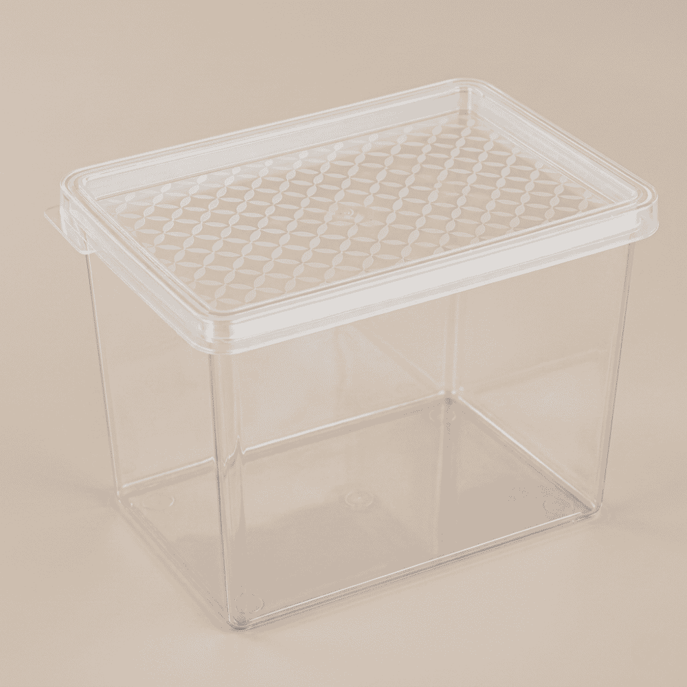 Organizador Multiuso M 1,3L Transparente com Tampa UZ