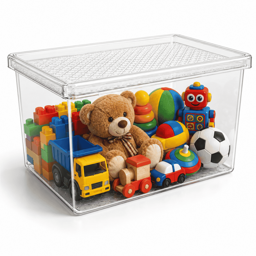 Organizador Multiuso G 2,9LT Transparente com Tampa Transparente UZ
