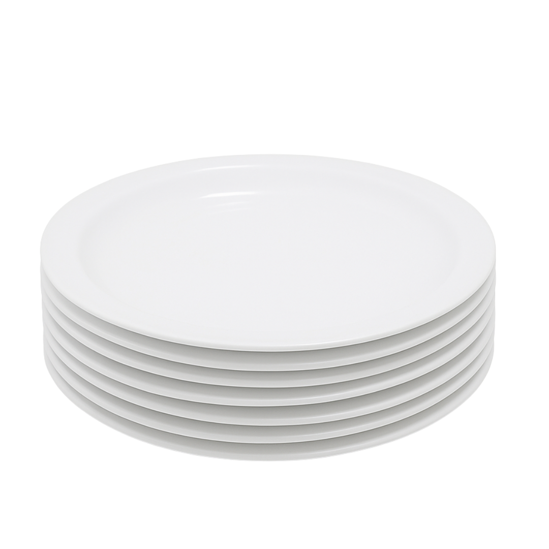 Prato Raso Sobremesa 18cm Premium Melamina Utilgoods