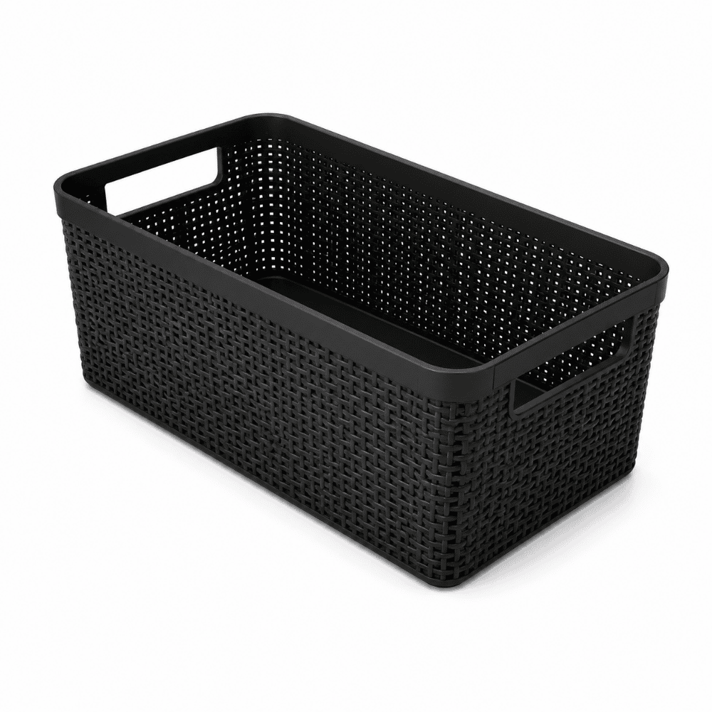 Cesto Juta Alongado 3,7L Preto MD Nitron