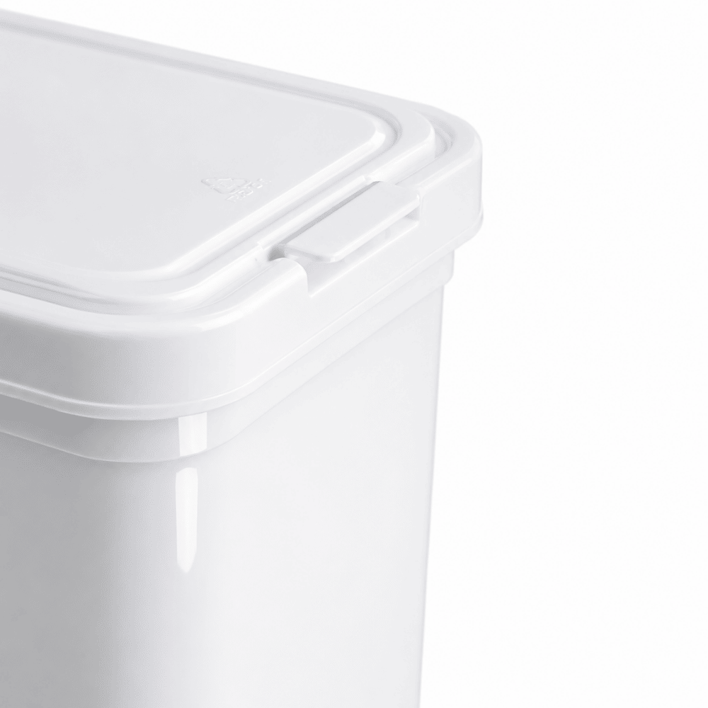 Lixeira Flat com Clique Branca 12L Nitron