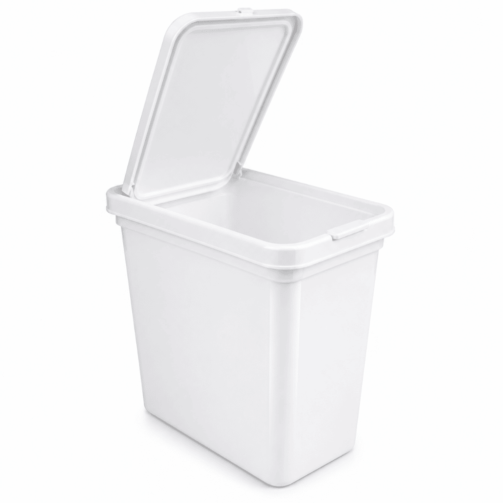 Lixeira Flat com Clique Branca 12L Nitron