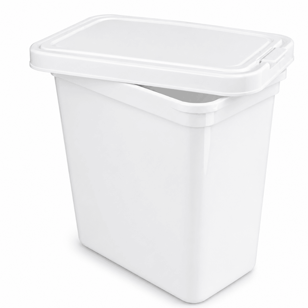 Lixeira Flat com Clique Branca 12L Nitron