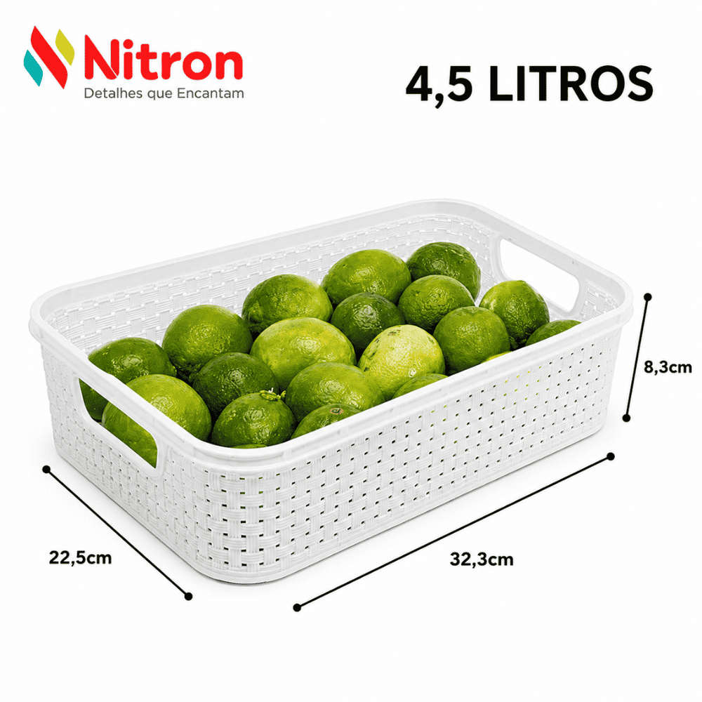 Organizador de Geladeira Rattan 4,5L Nitron