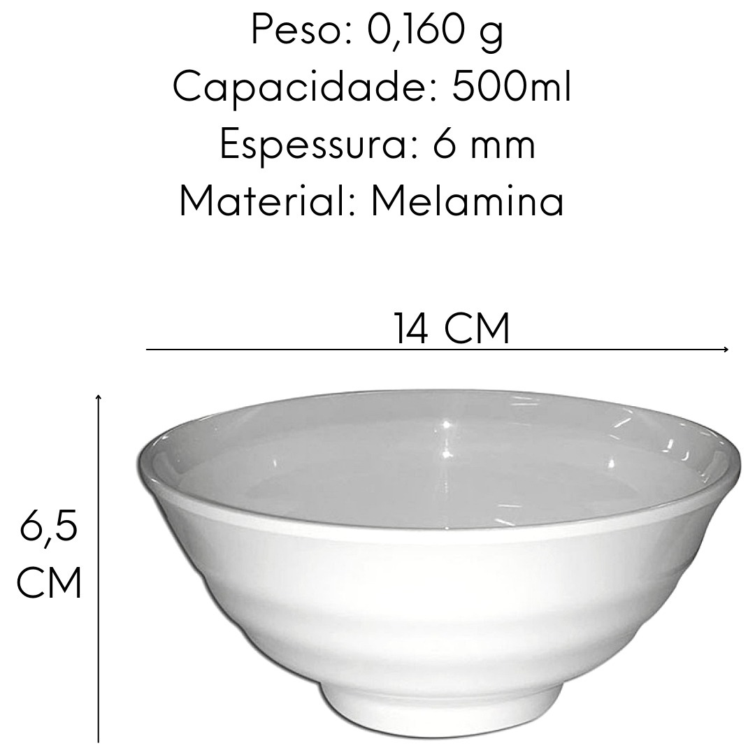 Tigela Ondulada 14cm Premium Melamina Utilgoods
