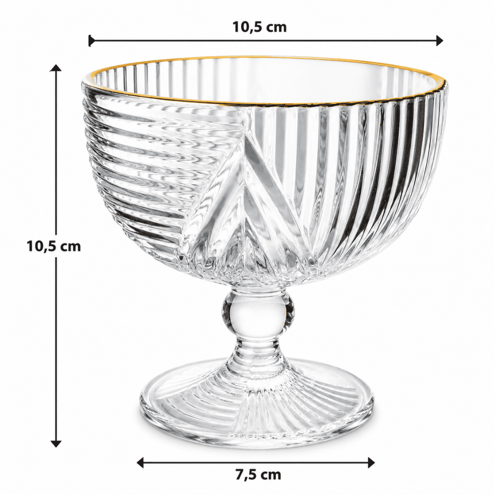 Taça de Coquetel Fio de Ouro 330ml Amigold