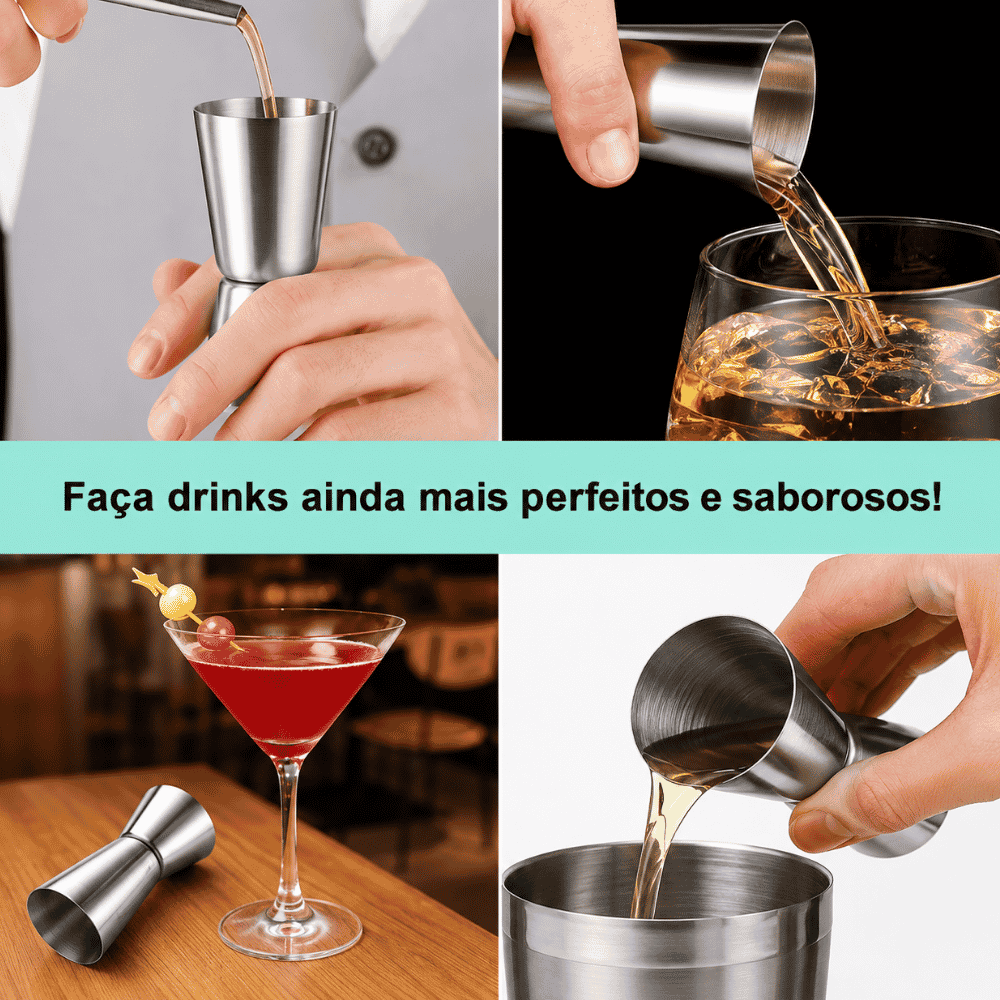 Copo Medidor Duplo 50ml Amigold