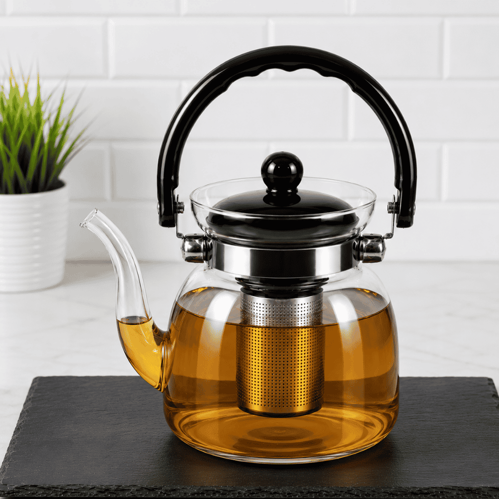 Chaleira de Vidro com Infusor 1800ml Amigold