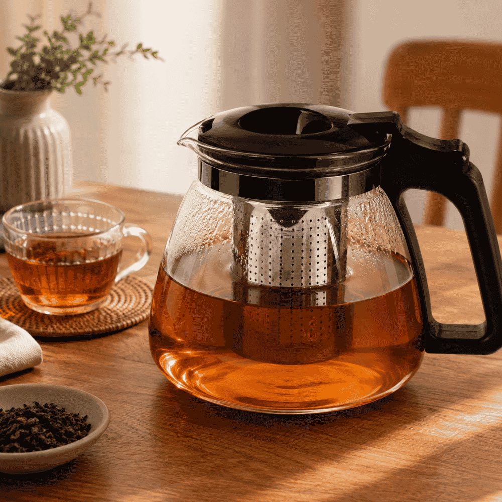 Jarra de Vidro C/Infusor P/Chá 900ml Amigold