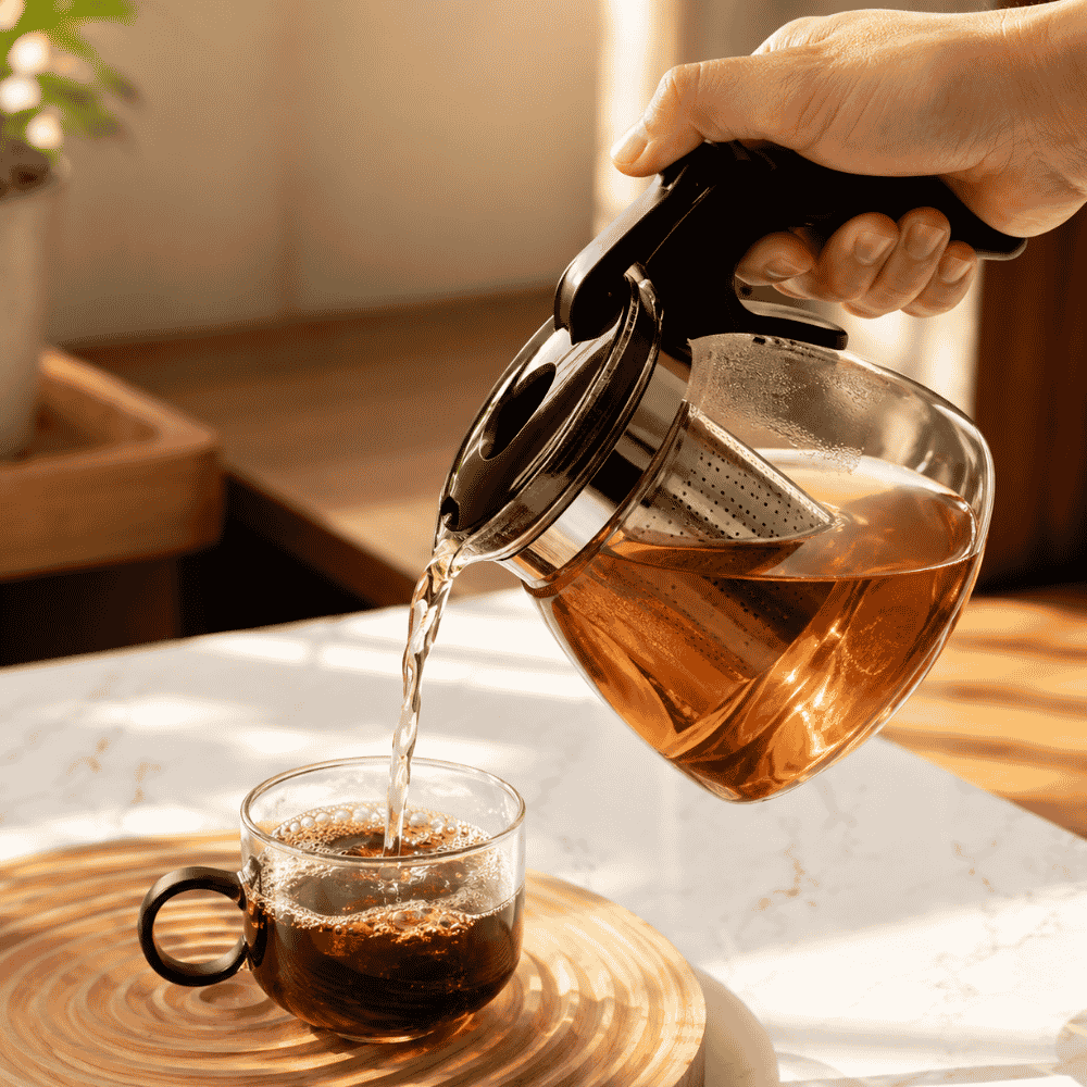 Jarra de Vidro C/Infusor P/Chá 900ml Amigold
