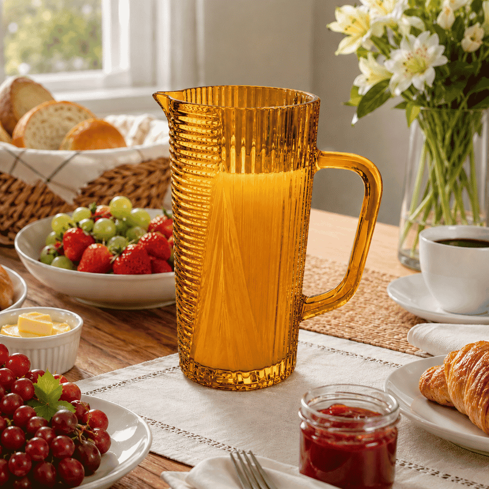 Jarra de Vidro 1300ml Âmbar Amigold