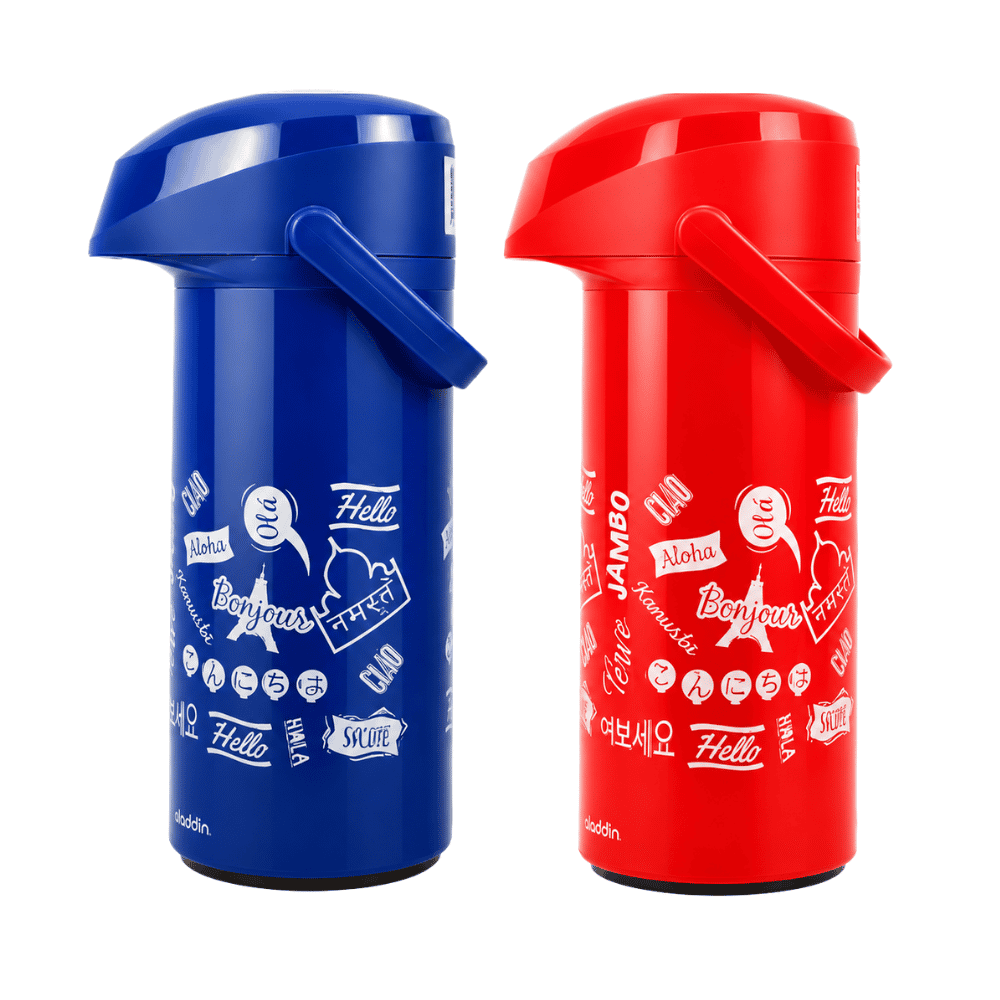 Garrafa Térmica Massima 1,8L Vermelho e Azul Coffee Aladdin