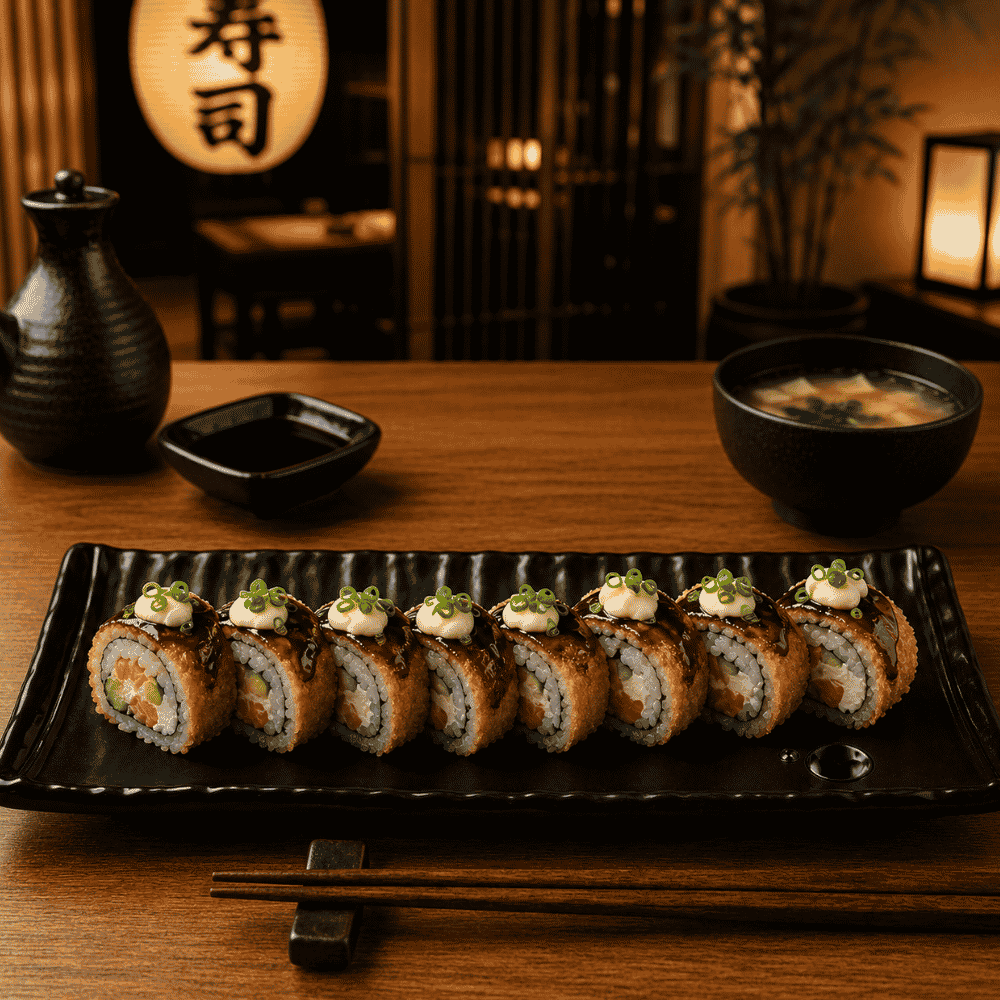 Travessa Estriada para Sushi Premium Melamina UtilGoods