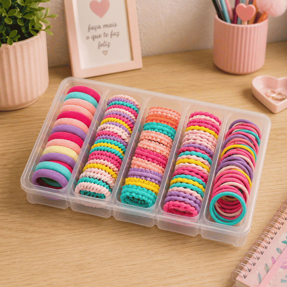 Kit Prendedor de Cabelo 80 Peças Nylon