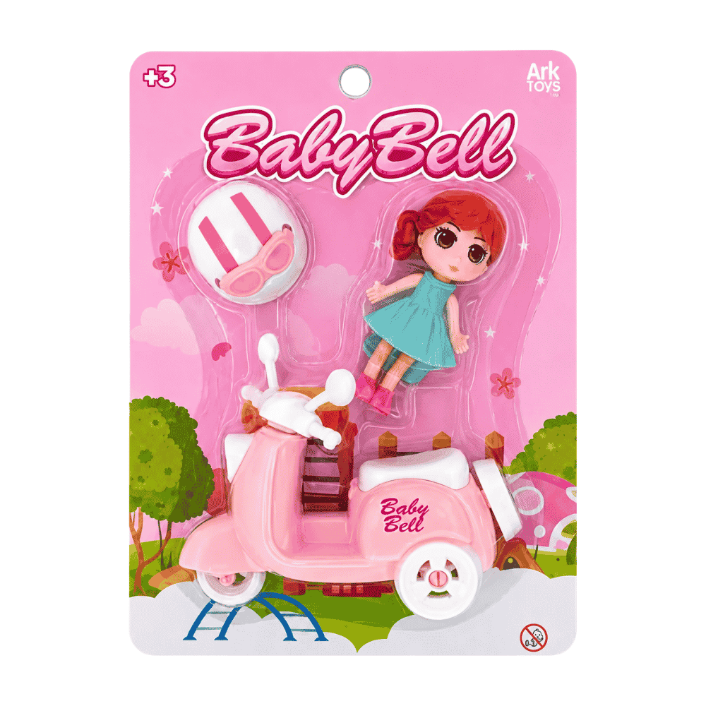 Boneca Babybell Scooter Arktoys