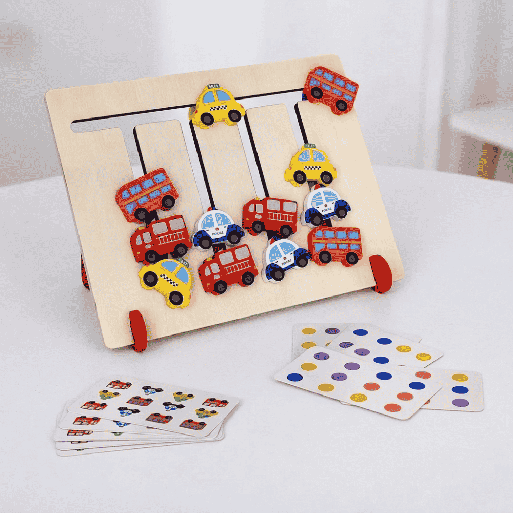 Brinquedo de Madeira Alinha Carros Arktoys