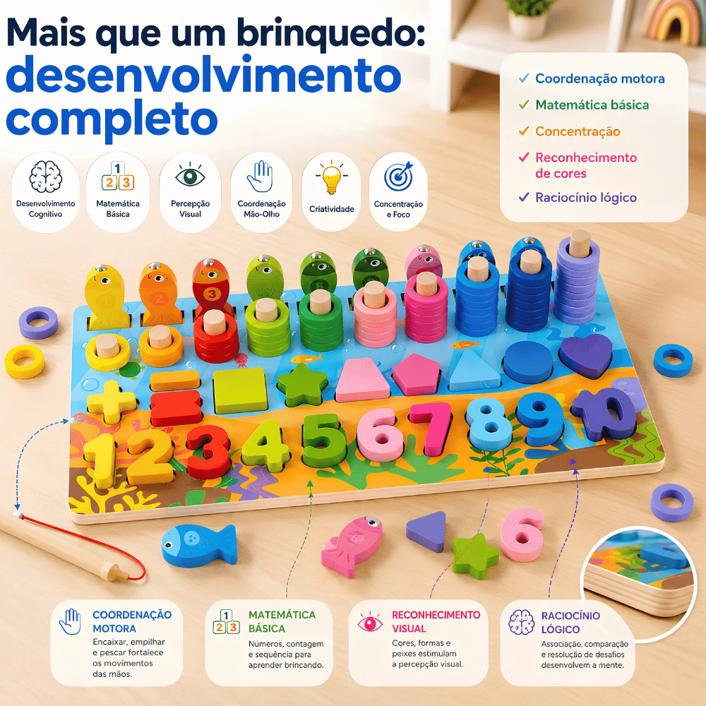 Brinquedo de Madeira Tabuleiro Arktoys