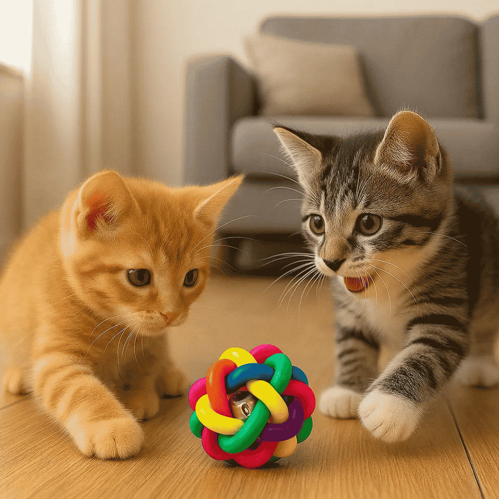 Brinquedo Pet Bola Trançada com Guizo Yins