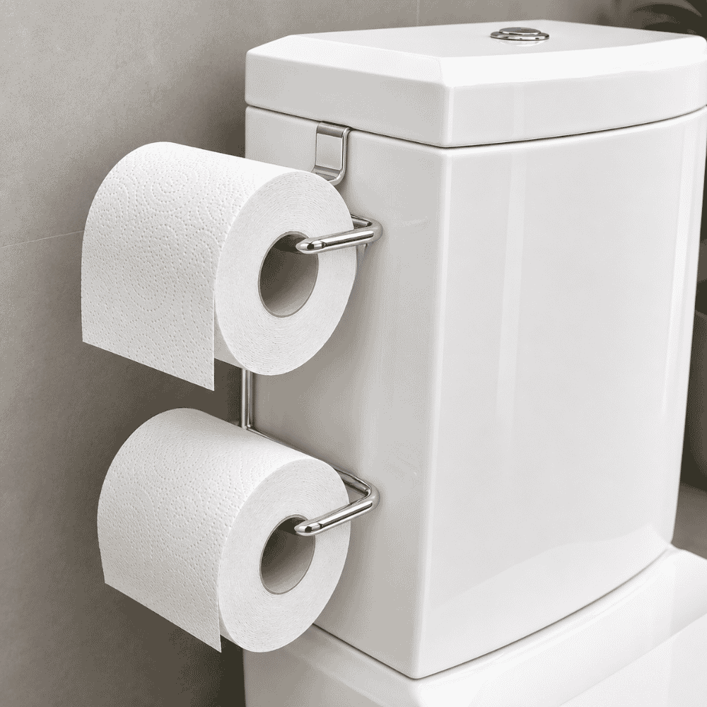 Suporte Duplo para Papel Higiênico Caixa Acoplada Cromado Stolf