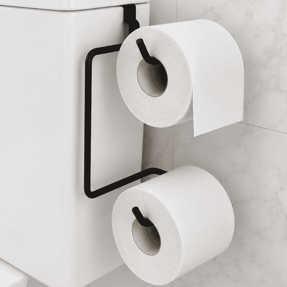 Suporte Duplo para Papel Higiênico Linha Black Stolf