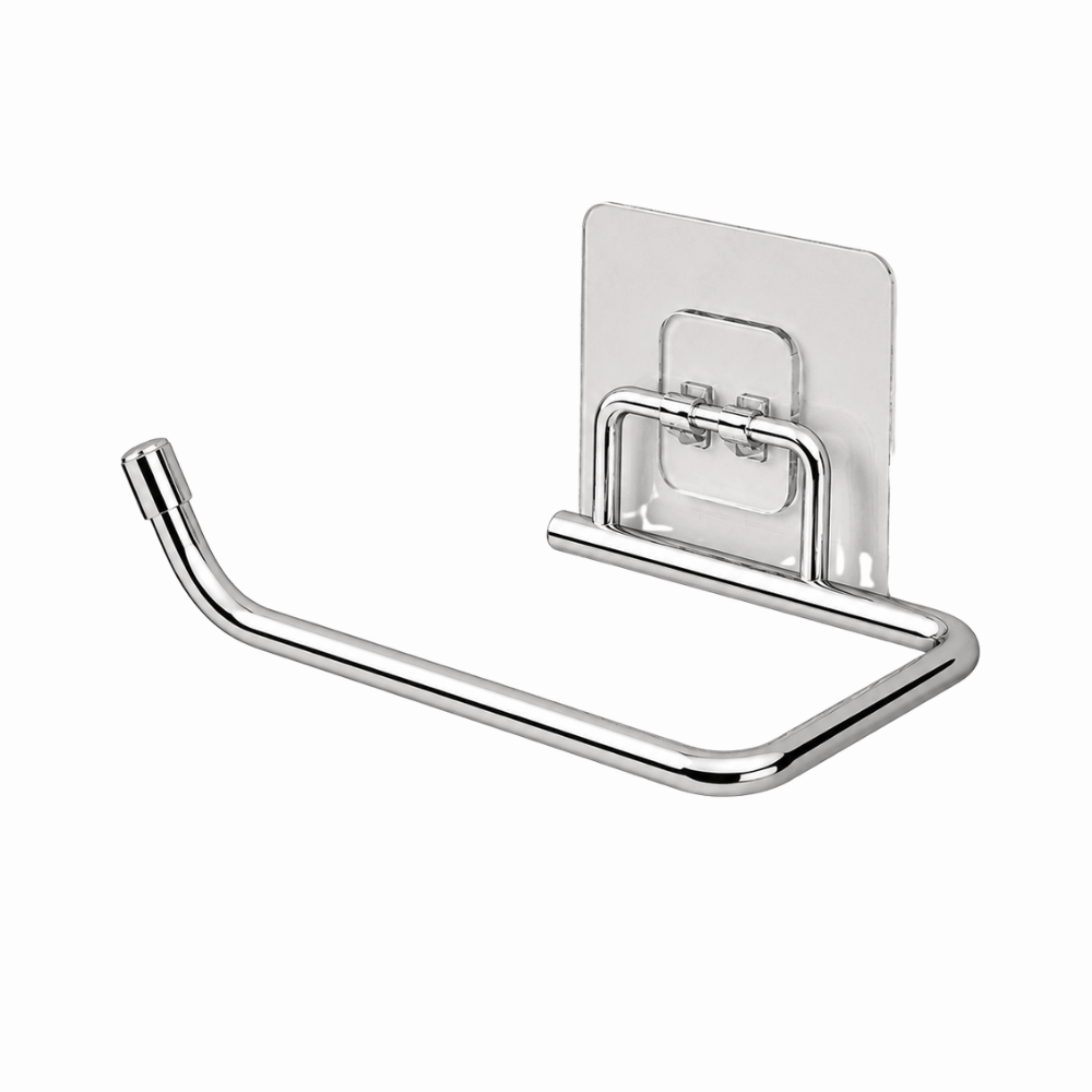 Suporte para Papel Higiênico com Adesivo Cromado Stolf