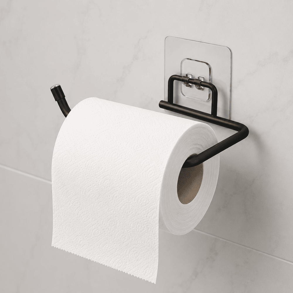 Suporte para Papel Higiênico com Adesivo Linha Black Stolf
